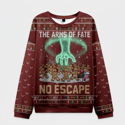 👽 No Escape Gingerbread Alien Abduction Sweater – Funny Ugly Christmas Jumper