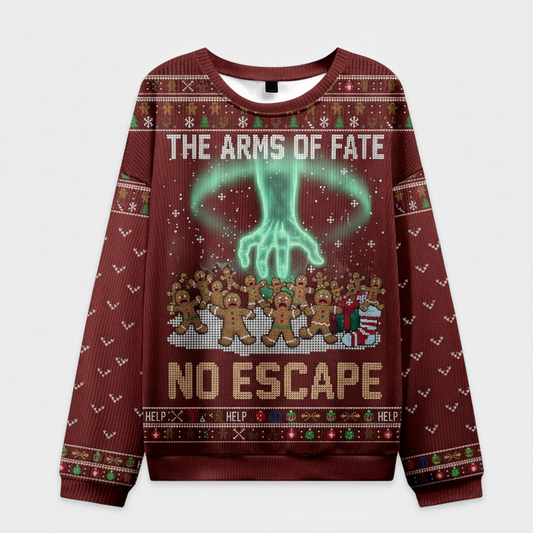 👽 No Escape Gingerbread Alien Abduction Sweater – Funny Ugly Christmas Jumper