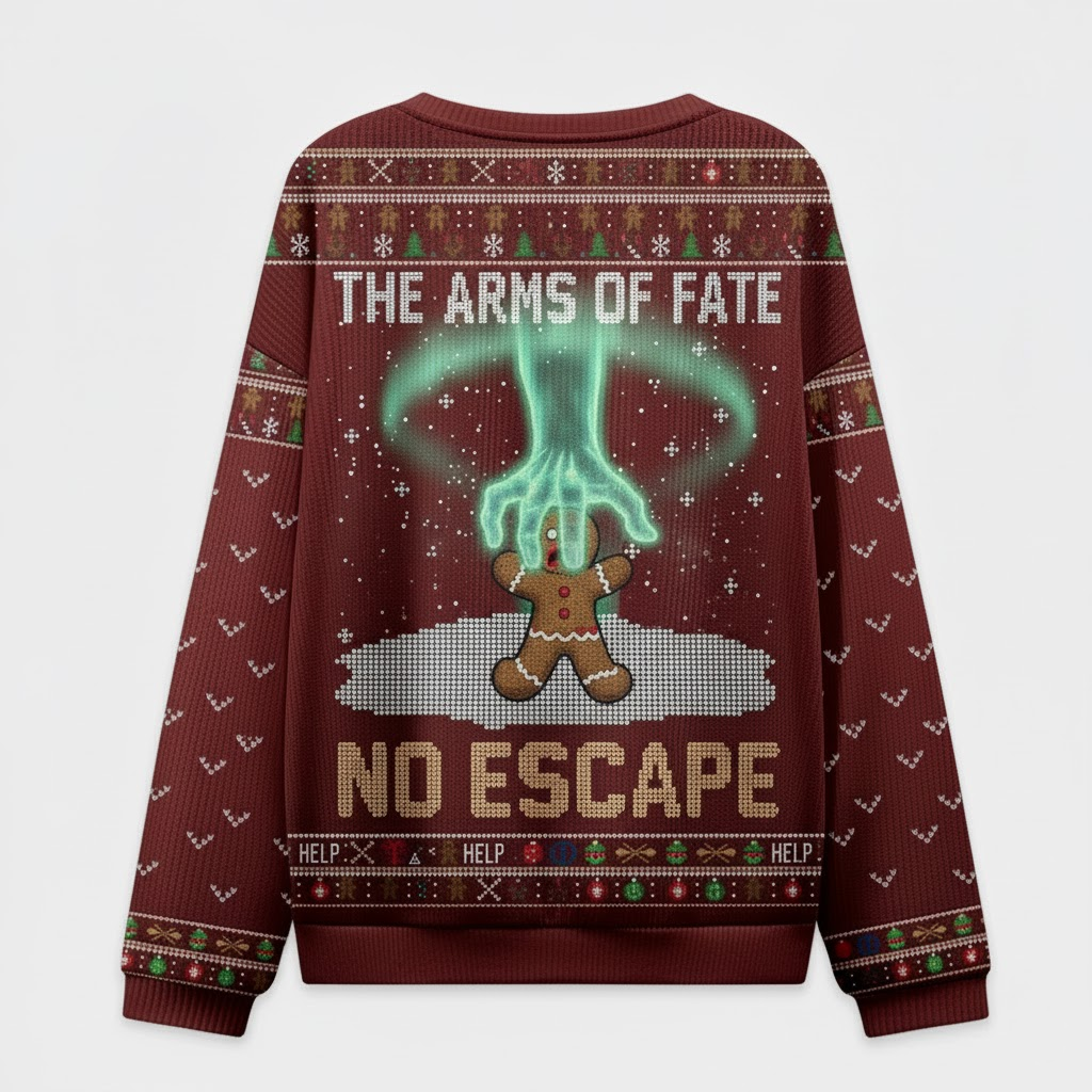 👽 No Escape Gingerbread Alien Abduction Sweater – Funny Ugly Christmas Jumper