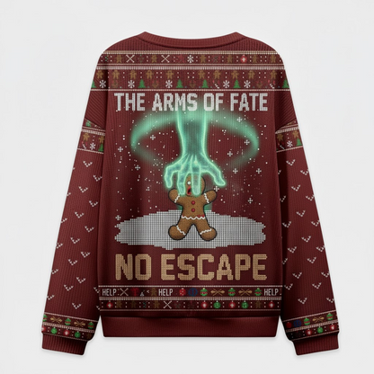 👽 No Escape Gingerbread Alien Abduction Sweater – Funny Ugly Christmas Jumper