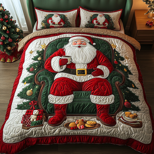 Santa Wish 3-Piece Quilted Bedding Set
