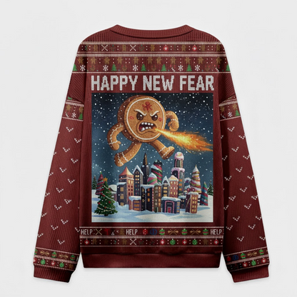 🍪 Gingerbeard’s Rampage Sweater – No Escape Funny Gingerbread Christmas Jumper
