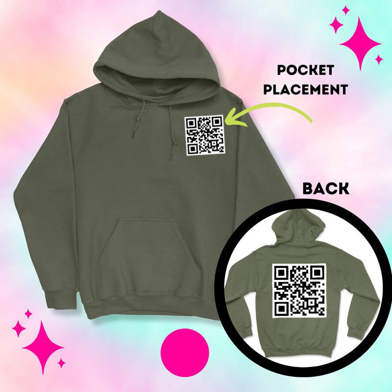 Funny FU QR Code Hoodie