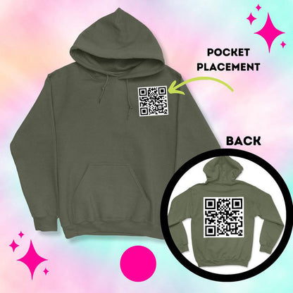 Funny FU QR Code Hoodie