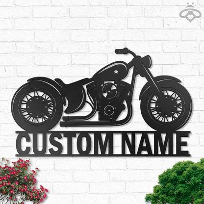 Custom Iron 883 Motorcycle Metal Wall Art