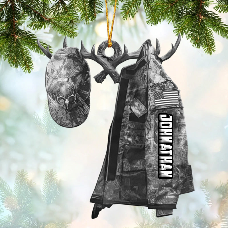Personalized Gifts For Hunting Lovers Christmas Ornament Hunting Camouflage Clothing (5 Colors)