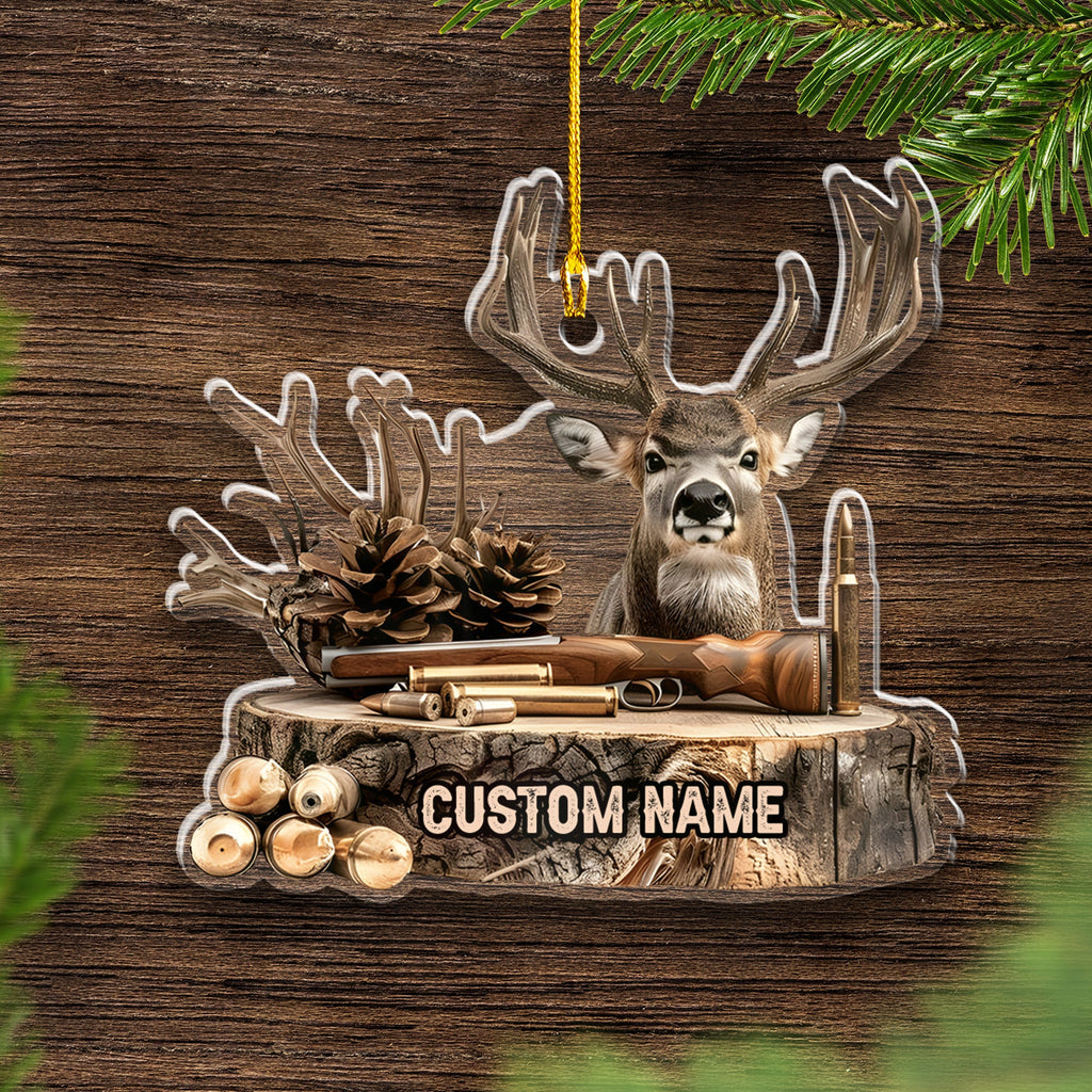 Personalized Deer Hunting OrnamentUnique Christmas Gift for Hunters & Outdoorsmen