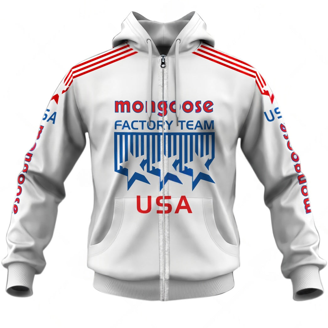 Personalized Mongoose Racing Team BMX Oldschool Vintage Retro White Jersey