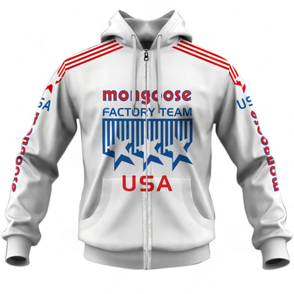 Personalized Mongoose Racing Team BMX Oldschool Vintage Retro White Jersey