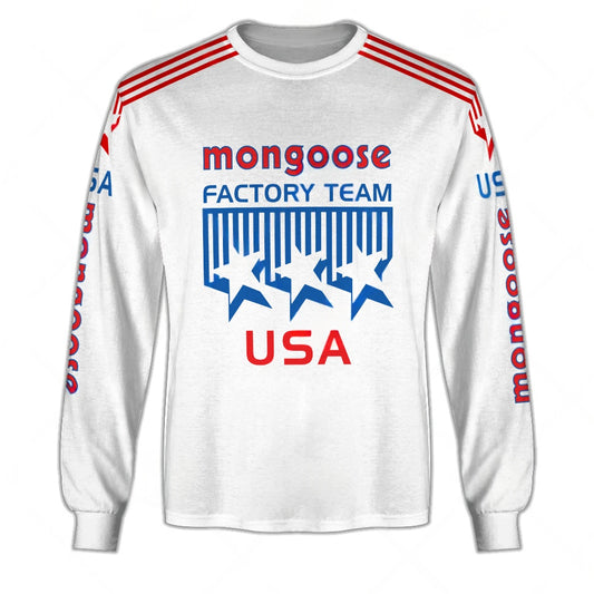 Personalized Mongoose Racing Team BMX Oldschool Vintage Retro White Jersey