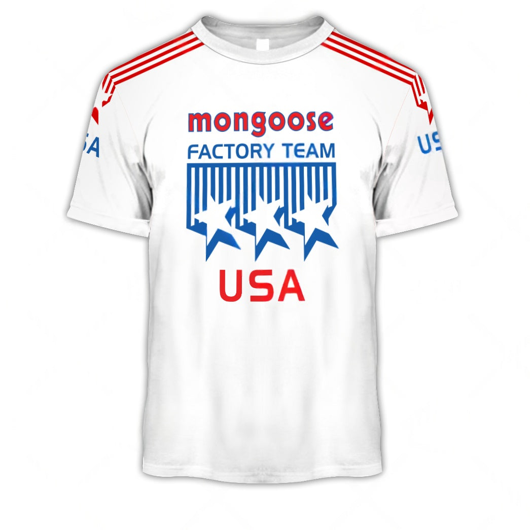 Personalized Mongoose Racing Team BMX Oldschool Vintage Retro White Jersey