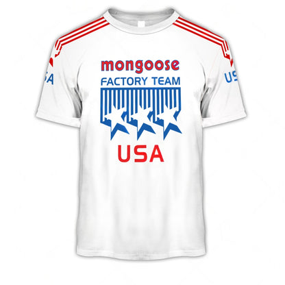 Personalized Mongoose Racing Team BMX Oldschool Vintage Retro White Jersey