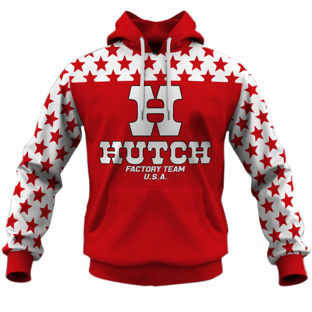 Personalize Oldschool Hutch Factory Racing Team BMX Retro Red Blue Jersey