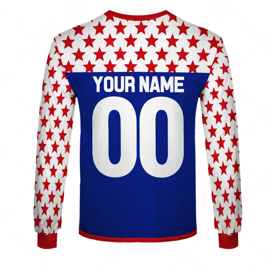 Personalize Oldschool Hutch Factory Racing Team BMX Retro Red Blue Jersey