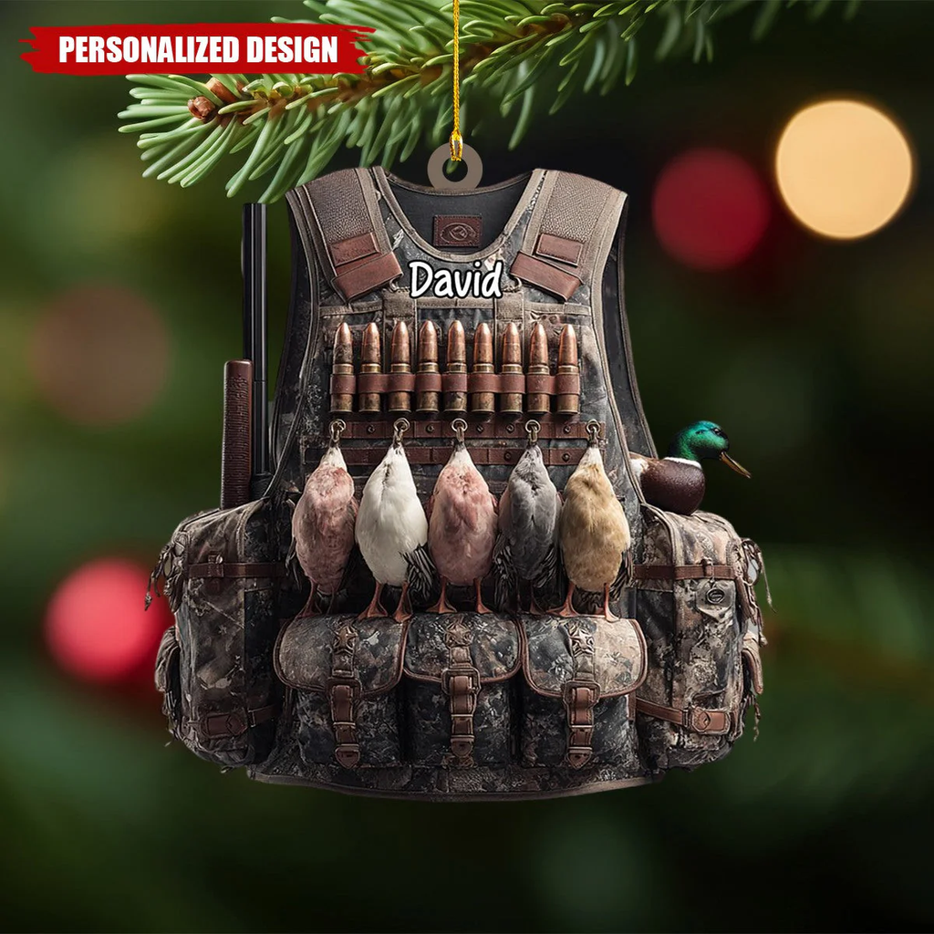 Personalized Gifts For Hunting Lovers Christmas Ornament Hunting Duck Armor