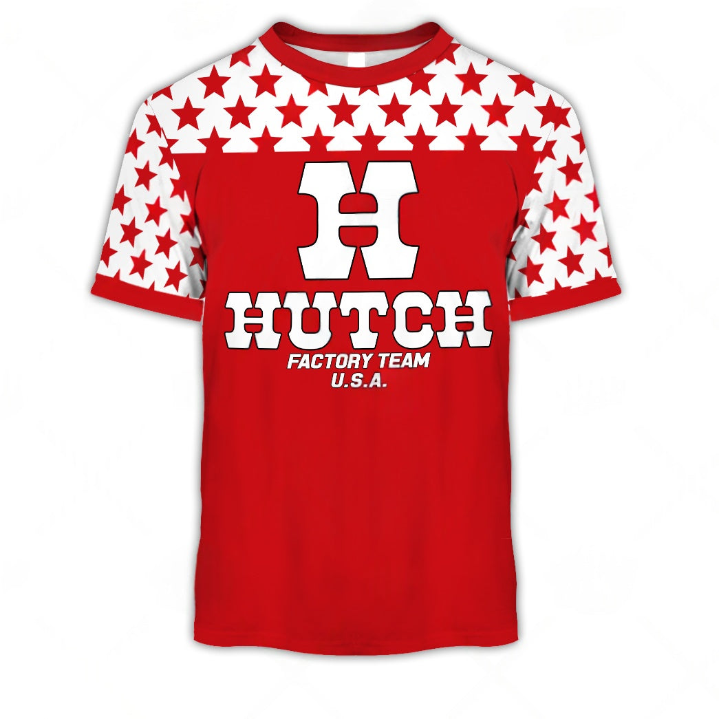 Personalize Oldschool Hutch Factory Racing Team BMX Retro Red Blue Jersey