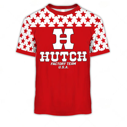 Personalize Oldschool Hutch Factory Racing Team BMX Retro Red Blue Jersey