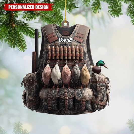 Personalized Gifts For Hunting Lovers Christmas Ornament Hunting Duck Armor