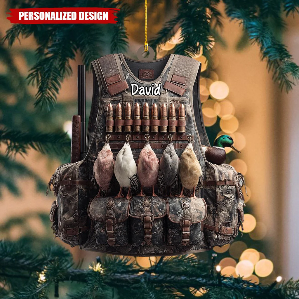 Personalized Gifts For Hunting Lovers Christmas Ornament Hunting Duck Armor
