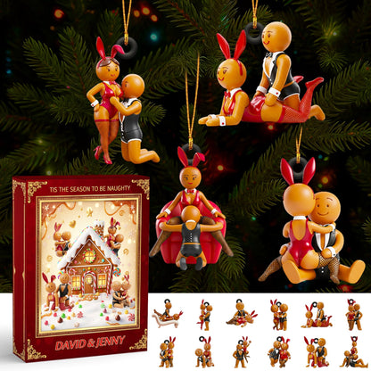 Gingerbread Couple Christmas Advent Calendar Blind Box Personalized Gifts For Couple