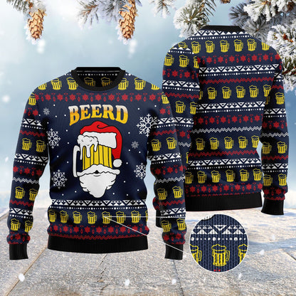 Santa Beerd Ugly Christmas Sweater