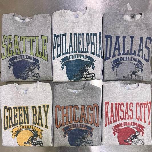 Vintage Hometown Football Sweatshirt – Retro Cozy All-Season Pullover