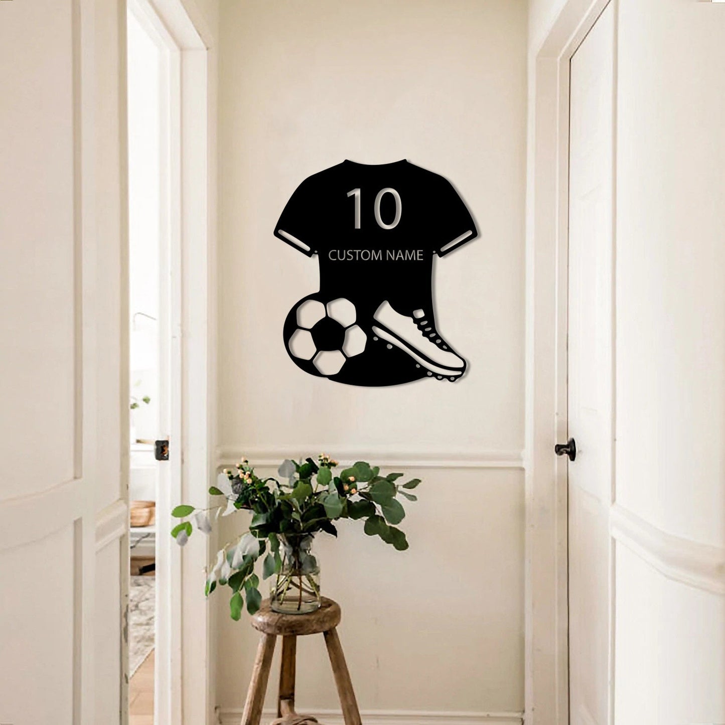 Personalized Name and Number Football Jersey Sign