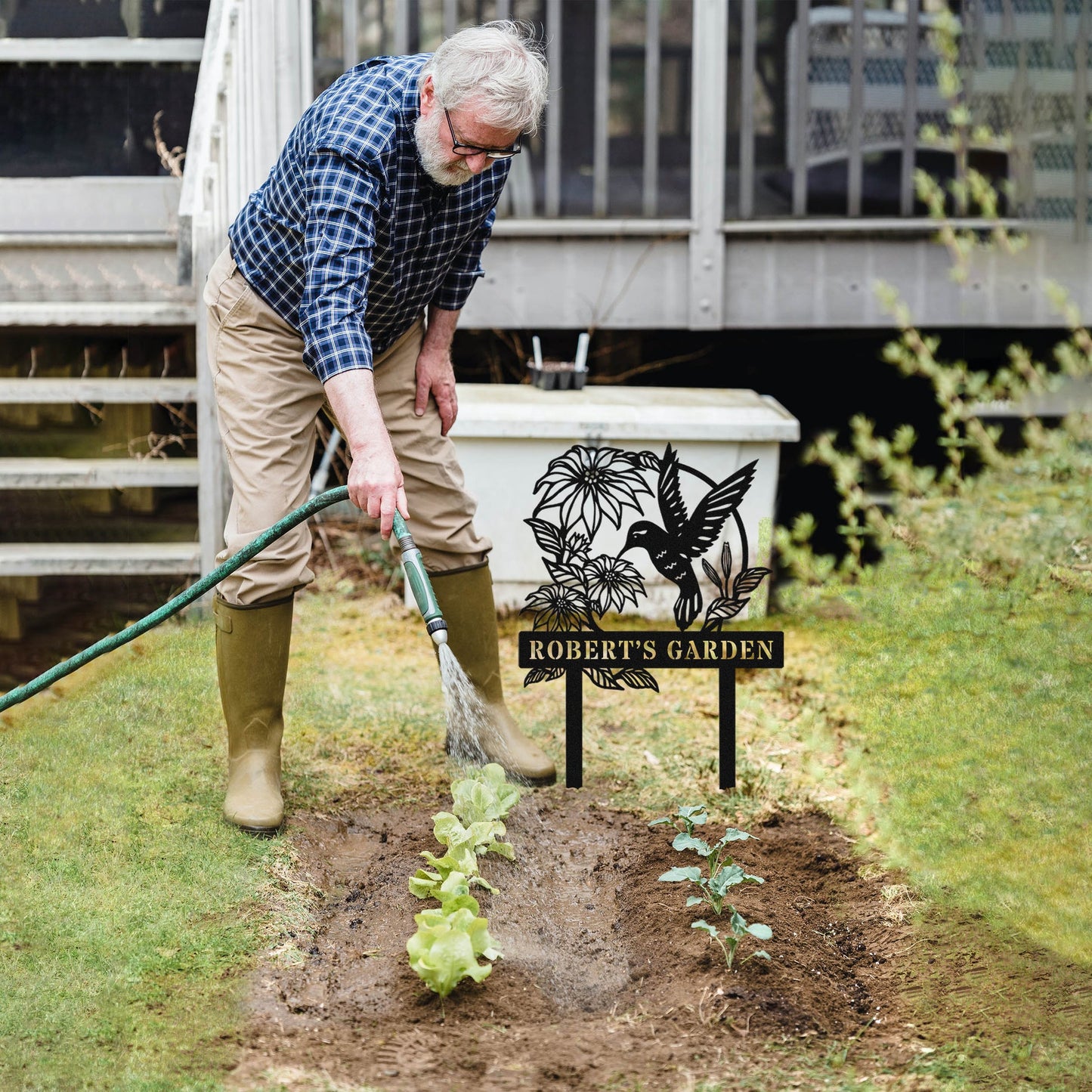 Custom Hummingbird Metal Garden Decor,Garden Sign Gift