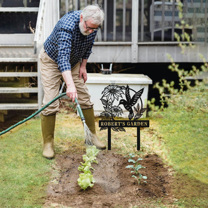 Custom Hummingbird Metal Garden Decor,Garden Sign Gift