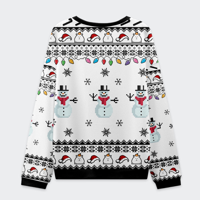 Capybara Smoking Christmas Ugly Sweatshirt