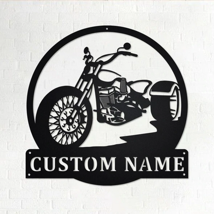 Custom Trike Motorcycle Metal Wall Art