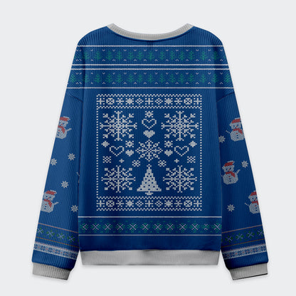 Funny Penguin Overstimulated but Festive Christmas Ugly Sweatshirt