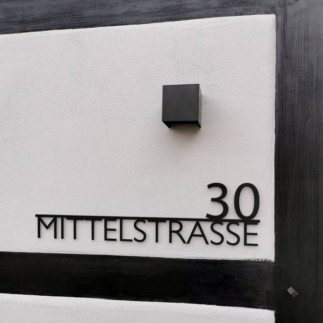 Custom outdoor metal address signs and door signs