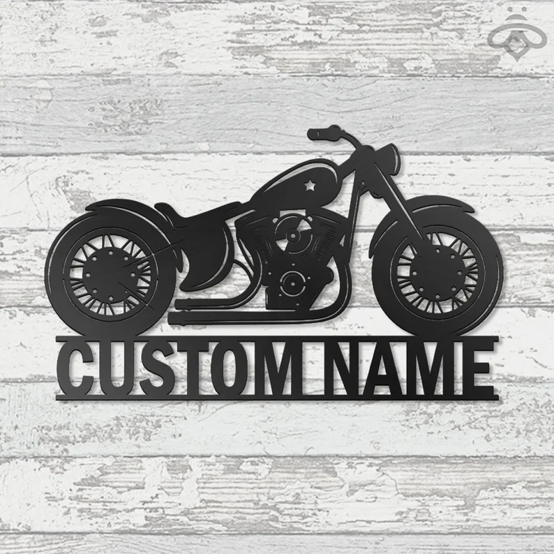 Custom Iron 883 Motorcycle Metal Wall Art