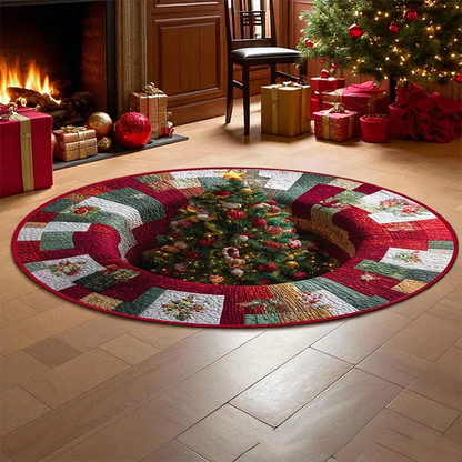 Bottomless Christmas Tree Illusion Rug