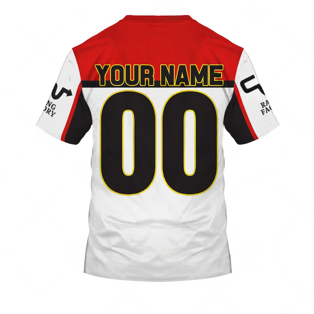 Personalize BMX CW Racing Factory Vintage Retro White Jersey