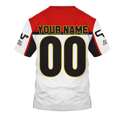 Personalize BMX CW Racing Factory Vintage Retro White Jersey