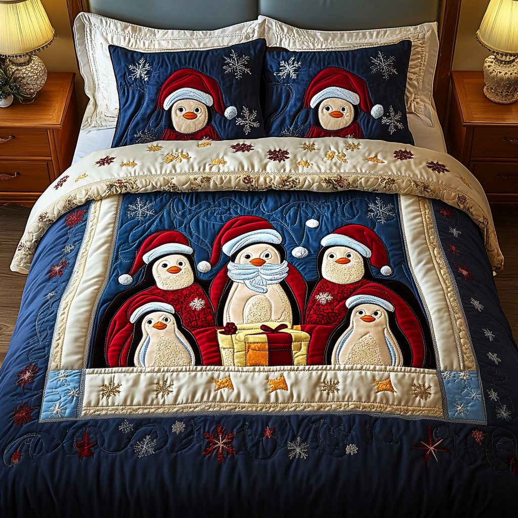 Arctic Joy 3-Piece Quilted Bedding Set