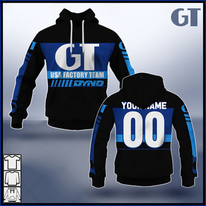 Personalize BMX GT USA Factory Team Vintage Retro Black Jacket