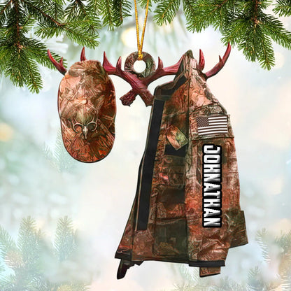 Personalized Gifts For Hunting Lovers Christmas Ornament Hunting Camouflage Clothing (5 Colors)