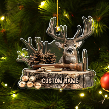 Personalized Deer Hunting OrnamentUnique Christmas Gift for Hunters & Outdoorsmen