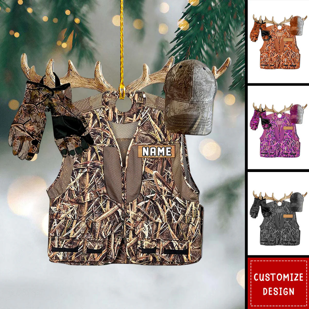 Personalized Gifts For Hunting Lovers Christmas Ornament Hunting Camouflage Clothing 2 (5 Colors)
