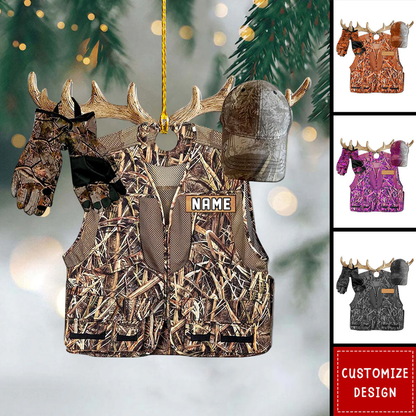 Personalized Gifts For Hunting Lovers Christmas Ornament Hunting Camouflage Clothing 2 (5 Colors)