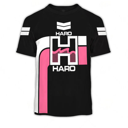 Personalize Haro BMX Racing Old School Classic Vintage Retro Black Pink Jersey
