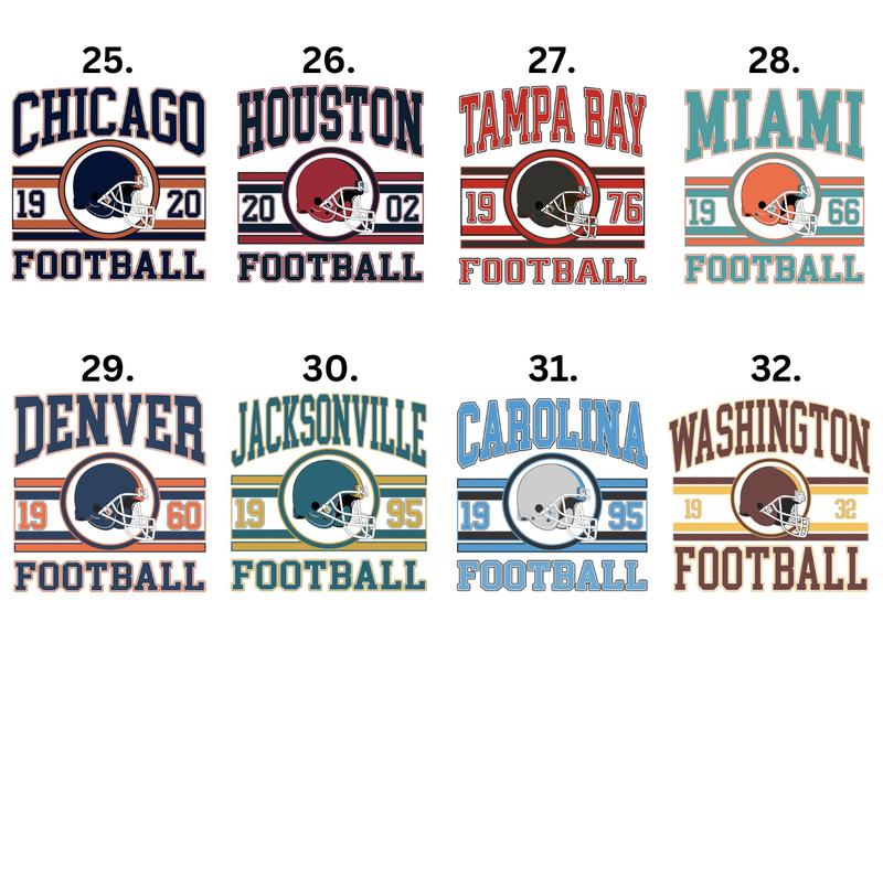 Vintage Football Collection, Gift Fans, For Women, For Men.