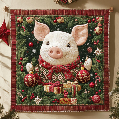 Winter Spirit Pig Quilt