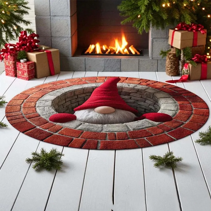 Cozy Gnome Down the Chimney Rug