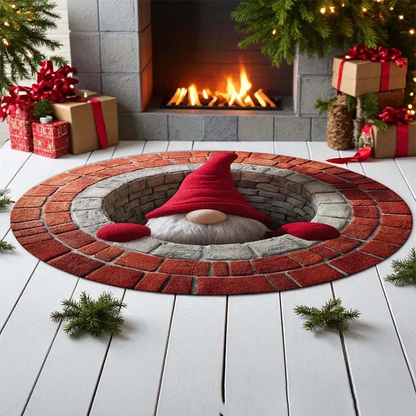 Cozy Gnome Down the Chimney Rug
