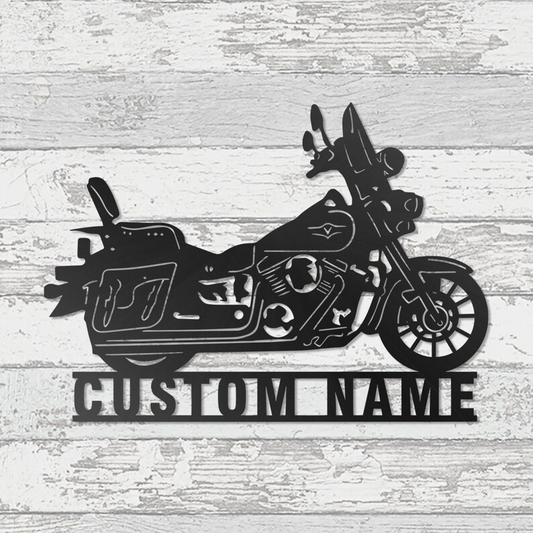 Surname Logo - Motorcycle Metal Logo