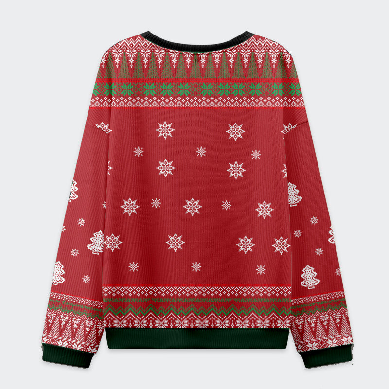 Funny Frog Lights-Everything Is Fine Christmas Ugly Sweatshirt